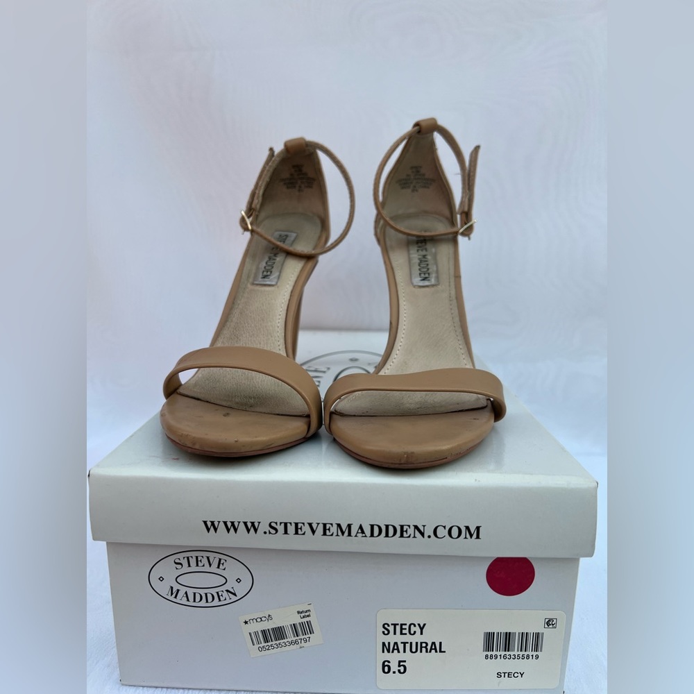 Steve Madden Strap Heels Tan Size 6.5